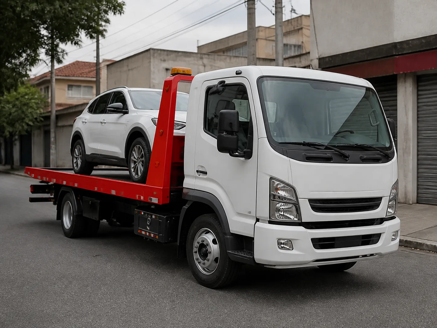 Caminh&atilde;o guincho em atendimento residencial e comercial